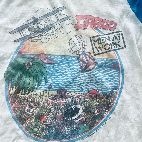 VTG Men at Work CARGO Tour Band T - Picture 2 of 8